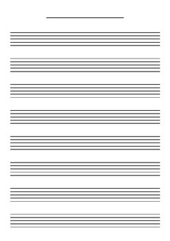 Staff Paper / Blank Sheet Music (A4) by sabas