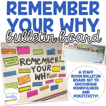 Preview of Staff Room Bulletin Board Set {Remember Your Why} English and Spanish