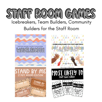 Preview of Staff Room Games | Community & Team Builders & Icebreakers for Staff