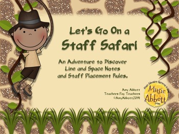 Preview of Staff Safari: PDFs, PowerPoints and Activities for Teaching Line & Space Notes