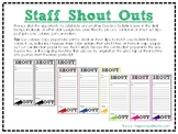 Staff Shout Out Slips
