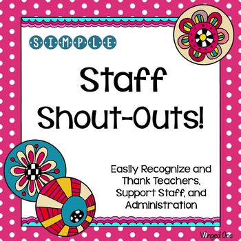 Preview of Teacher and Staff Appreciation