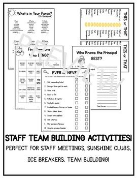 Preview of Staff Team Building Activities