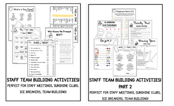 Preview of Staff Team Building Activities GROWING BUNDLE