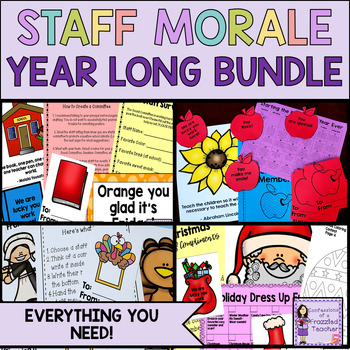 Preview of Staff Team Building Activities Year-Long Bundle | Social Committee