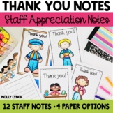 Staff Appreciation Thank You Notes | Teachers & Staff Appr