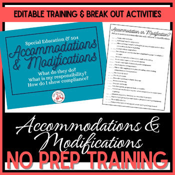 Preview of Staff Training: Accommodations & Modifications Presentation/Break Out Activities