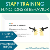 Staff Training: Functions of Behavior & Replacement Behavi