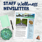 Staff Wellness Newsletters | Teacher Self Care | Wellness 