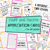 Staff and Teacher Appreciation Cards