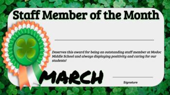 Staff Of The Month For Schools By Alissa C Teachers Pay Teachers