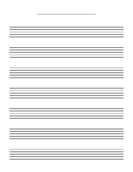 Preview of Staff paper / Blank Sheet Music (Letter)
