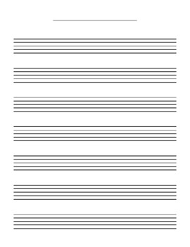 Staff paper / Blank Sheet Music (Letter) by sabas