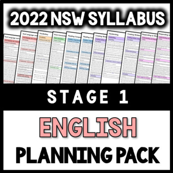Preview of Stage 1 - 2022 NSW Syllabus - English Planning Pack - Year 1 and Year 2