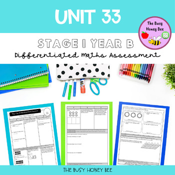 Preview of Stage 1 Year B Differentiated Maths Assessment Unit 33