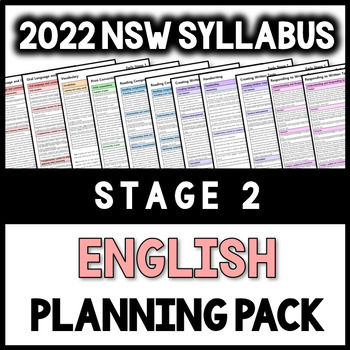 Preview of Stage 2 - 2023 NSW Syllabus - English Planning Pack - Year 3 and Year 4