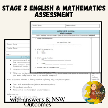 Preview of Stage 2 English and Mathematics Assessment NSW Outcomes and Answers BUNDLE