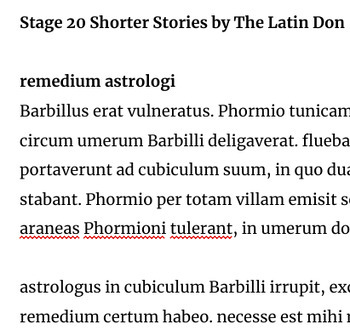 Preview of Stage 20 Abridged Stories by The Latin Don