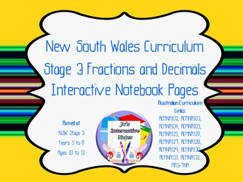 Preview of Fractions, Decimals & Percentages Interactive Notebook