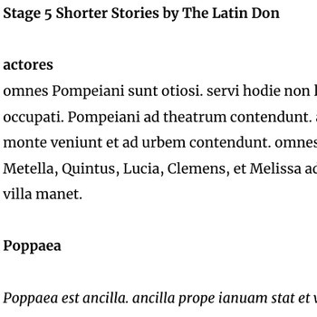 Preview of Stage 5 Abridged Stories by The Latin Don