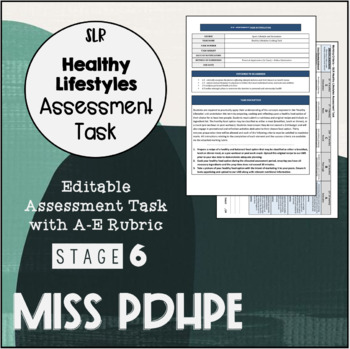 Preview of Stage 6 SLR Healthy Lifestyles - Authentic Assessment Task