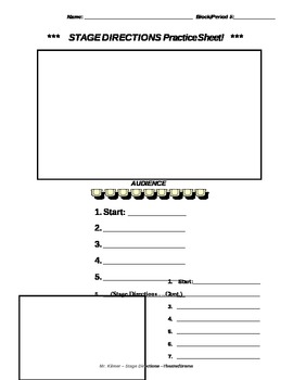 Stage Directions Practice Worksheet | TpT