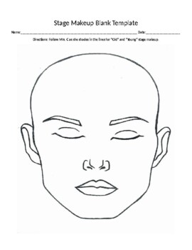 Preview of Stage Makeup Blank Face Template