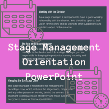 Preview of Stage Management Orientation PowerPoint