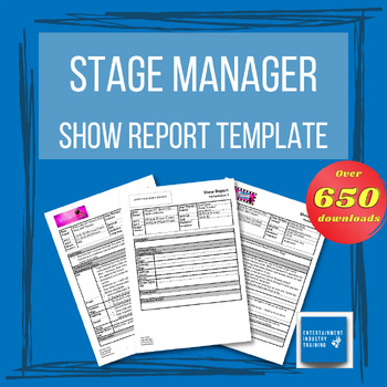 Preview of Stage Manager Show Report Template