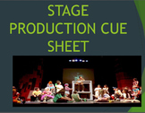 Stage Production Cue Sheet