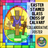 Stained Glass Cross of Calvary Collaborative Poster Christ