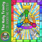 Stained Glass Holy Trinity Collaborative Poster Christian 