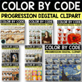 Color By Code Digital Clipart | Stained Glass Mosaic Great