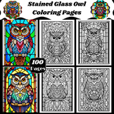 Stained Glass Owl Coloring Pages