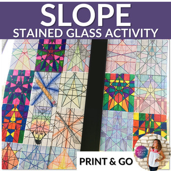 Stained Glass Slope Graphing Linear Equations Slope Intercept Form