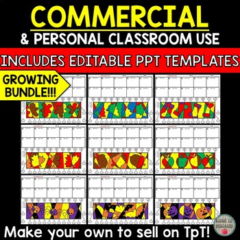 Preview of Stained Glass Template for Commercial or Personal Use EDITABLE