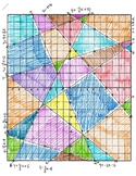 Stained Glass Window with Linear Equations y=mx+b