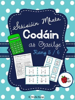 Preview of Stáisiúin Mhata - Codáin (as Gaeilge) // Math Stations - Fractions (in Irish)