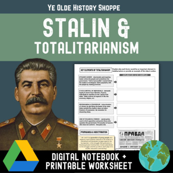 Stalin & Totalitarianism Digital Notebook for World History & Euro + EdPuzzle