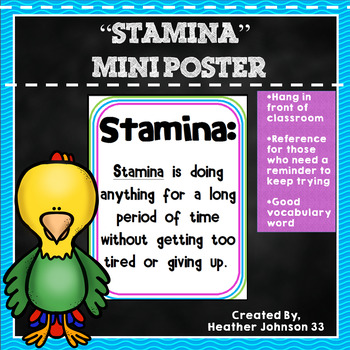 Preview of Poster (mini) Stamina