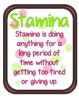 Reading Stamina IS/IS NOT Poster by Forever First Education