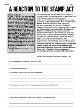 stamp act argumentative essay