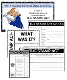 Stamp Act Lesson -|Slideshow, Worksheets, Vocabulary, Vide