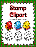 Stamp Clipart: Letters and Numbers