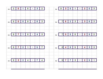 Preview of Stamp Game Division with a 2 or 3 digit divisor - Montessori Math Tickets