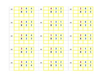 Preview of Stamp Game Multiplication - 2 Digit - Montessori Math Tickets