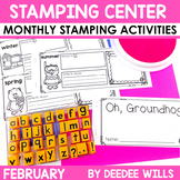 Stamping Center Math & Literacy No Prep Monthly Activities