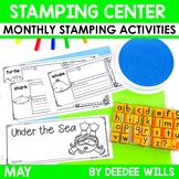 Stamping Center Math & Literacy No Prep Monthly Activities