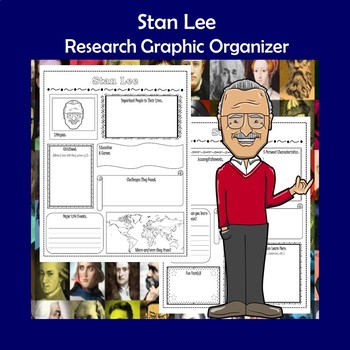 Stan Lee Biography Research Graphic Organizer by Dr Loftin's Learning  Emporium