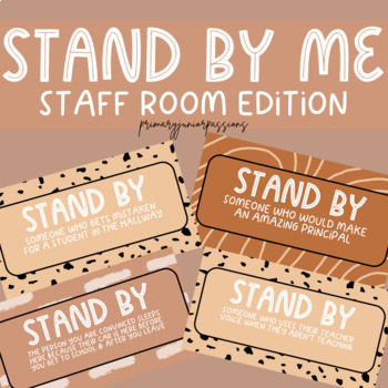Preview of Stand By Me: A Staff Room Game | Fun Game, Icebreaker for Staff Meetings